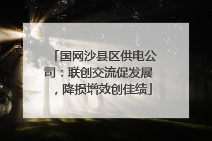 国网沙县区供电公司：联创交流促发展，降损增效创佳绩