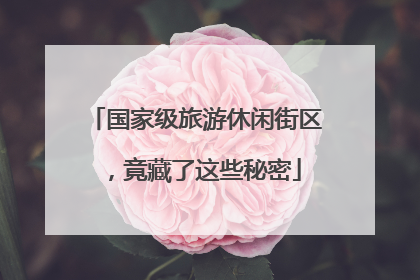 国家级旅游休闲街区，竟藏了这些秘密