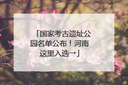 国家考古遗址公园名单公布！河南这里入选→