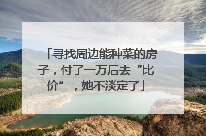 寻找周边能种菜的房子，付了一万后去“比价”，她不淡定了