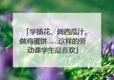 学插花、做西瓜汁、做鸡蛋饼……这样的劳动课学生最喜欢