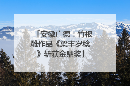 安徽广德：竹根雕作品《梁丰岁稔》斩获金鼎奖