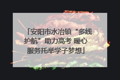 安阳市水冶镇“多线护航”助力高考 暖心服务托举学子梦想