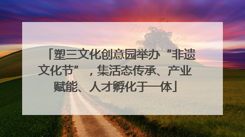 塑三文化创意园举办“非遗文化节”，集活态传承、产业赋能、人才孵化于一体