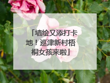 墙绘又添打卡地！巡津新村梧桐女孩来啦