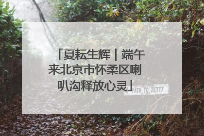 夏耘生辉｜端午来北京市怀柔区喇叭沟释放心灵