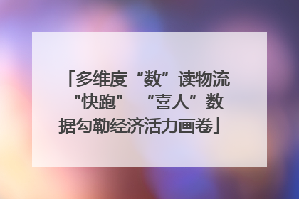 多维度“数”读物流“快跑” “喜人”数据勾勒经济活力画卷
