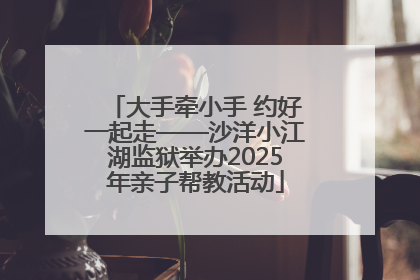 大手牵小手 约好一起走——沙洋小江湖监狱举办2025年亲子帮教活动