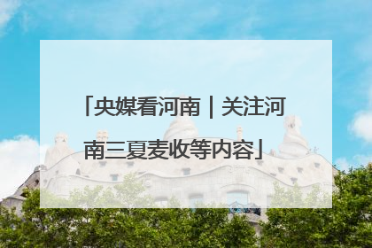 央媒看河南｜关注河南三夏麦收等内容