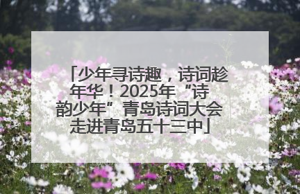 少年寻诗趣，诗词趁年华！2025年“诗韵少年”青岛诗词大会走进青岛五十三中
