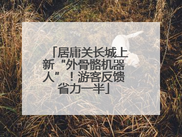 居庸关长城上新“外骨骼机器人”！游客反馈省力一半