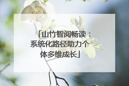 山竹智阅畅读：系统化路径助力个体多维成长