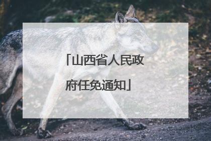山西省人民政府任免通知