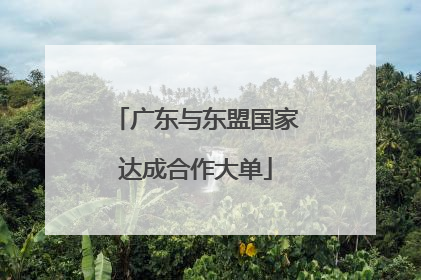 广东与东盟国家达成合作大单