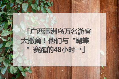 广西涠洲岛万名游客大撤离！他们与“蝴蝶”赛跑的48小时→
