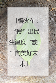 慢火车：“慢”出民生温度“驶”向美好未来