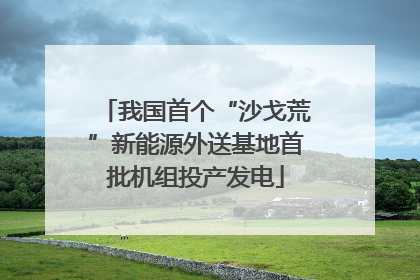 我国首个“沙戈荒”新能源外送基地首批机组投产发电