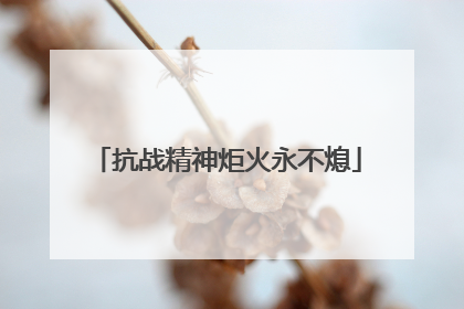 抗战精神炬火永不熄
