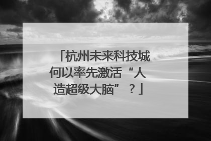 杭州未来科技城何以率先激活“人造超级大脑”？