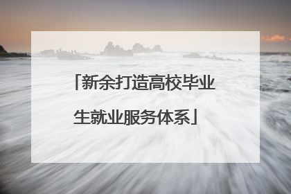 新余打造高校毕业生就业服务体系