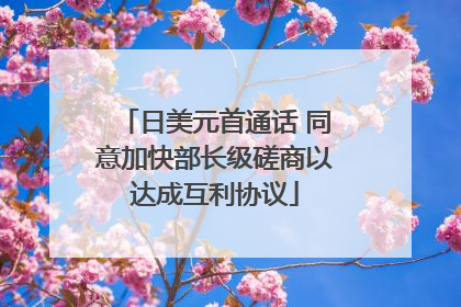 日美元首通话 同意加快部长级磋商以达成互利协议