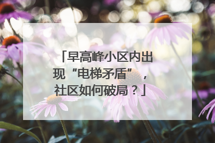 早高峰小区内出现“电梯矛盾”，社区如何破局？