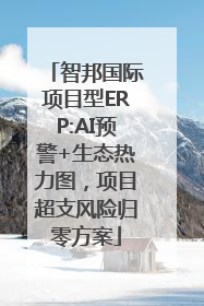智邦国际项目型ERP:AI预警+生态热力图，项目超支风险归零方案