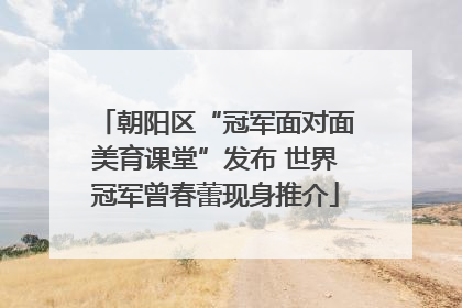 朝阳区“冠军面对面美育课堂”发布 世界冠军曾春蕾现身推介