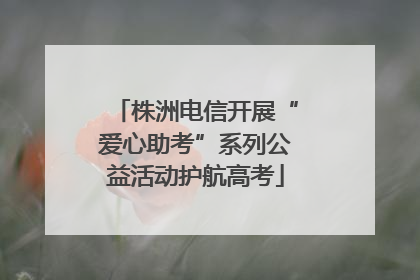 株洲电信开展“爱心助考”系列公益活动护航高考