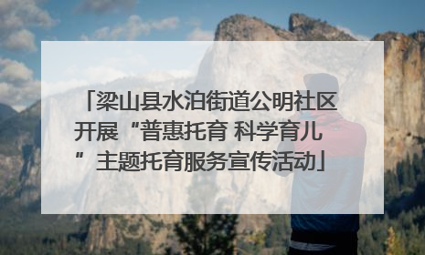 梁山县水泊街道公明社区开展“普惠托育 科学育儿”主题托育服务宣传活动