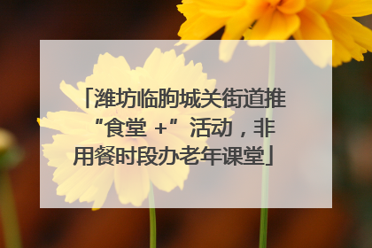 潍坊临朐城关街道推“食堂 +”活动，非用餐时段办老年课堂