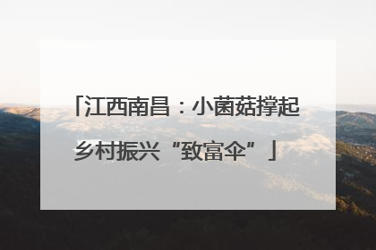 江西南昌：小菌菇撑起乡村振兴“致富伞”