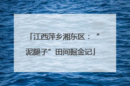 江西萍乡湘东区：“泥腿子”田间掘金记
