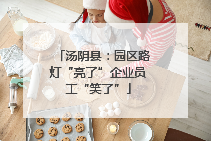 汤阴县：园区路灯“亮了”企业员工“笑了”