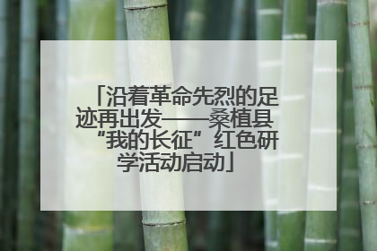 沿着革命先烈的足迹再出发——桑植县“我的长征”红色研学活动启动
