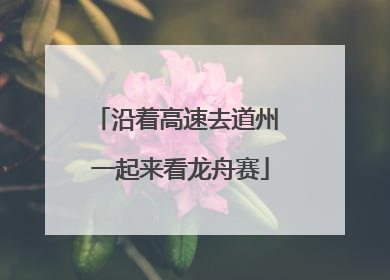沿着高速去道州 一起来看龙舟赛