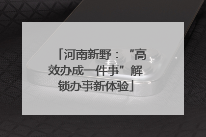 河南新野：“高效办成一件事”解锁办事新体验