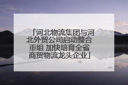 河北物流集团与河北外贸公司启动整合重组 加快培育全省商贸物流龙头企业