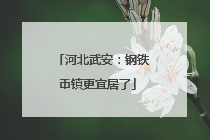河北武安：钢铁重镇更宜居了
