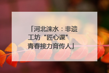 河北涞水：非遗工坊“匠心课” 青春接力育传人