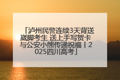 泸州民警连续3天背送崴脚考生 送上手写贺卡与公安小熊传递祝福丨2025四川高考