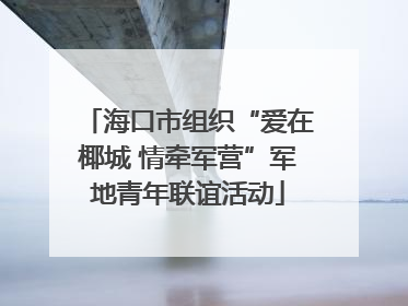海口市组织“爱在椰城 情牵军营”军地青年联谊活动