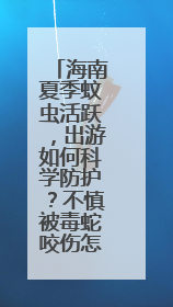 海南夏季蚊虫活跃，出游如何科学防护？不慎被毒蛇咬伤怎么办？专家建议→