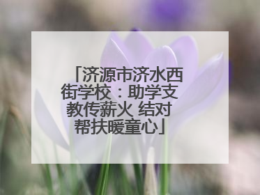 济源市济水西街学校：助学支教传薪火 结对帮扶暖童心