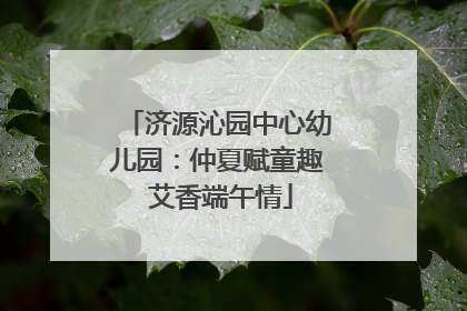 济源沁园中心幼儿园：仲夏赋童趣 艾香端午情