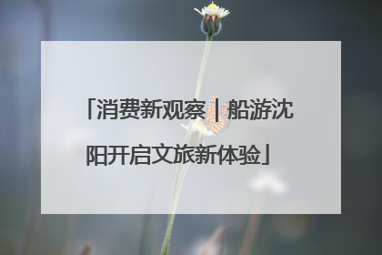 消费新观察｜船游沈阳开启文旅新体验