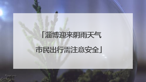 淄博迎来阴雨天气 市民出行需注意安全
