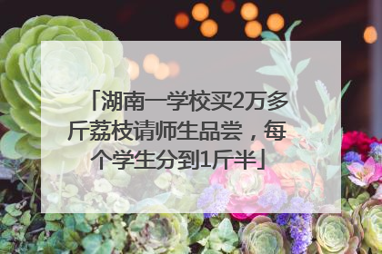 湖南一学校买2万多斤荔枝请师生品尝，每个学生分到1斤半