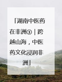 湖南中医药在非洲③｜跨越山海，中医药文化浸润非洲