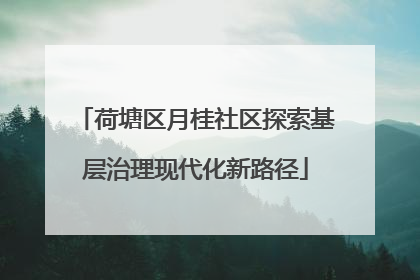 荷塘区月桂社区探索基层治理现代化新路径